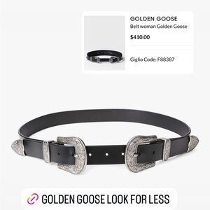 Black Western double buckle belt